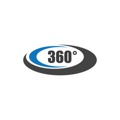 Angle 360 degrees sign icon