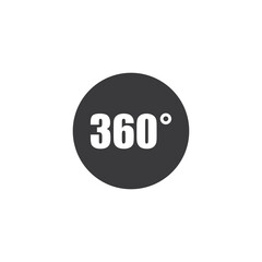 Angle 360 degrees sign icon