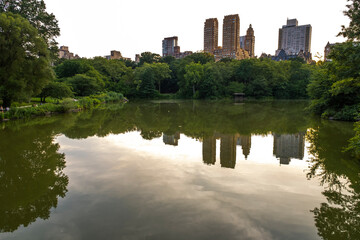 Fototapeta na wymiar Reflection of Central park 