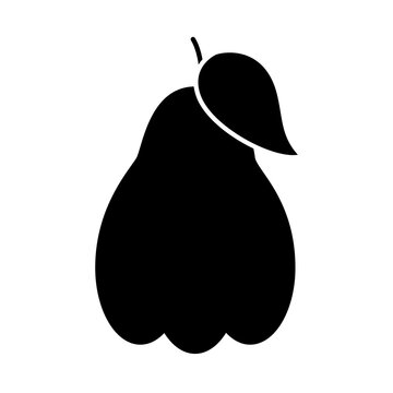 Java apple fruit icon, silhouette style