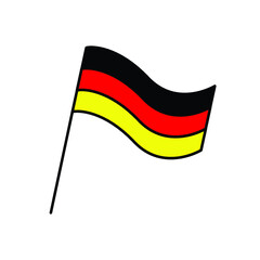 Germany flag flat design. Vector illustration