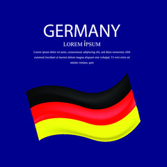Realistic germany flag vector. Banner