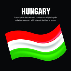 Hungary flag. A series of flags of the world. 