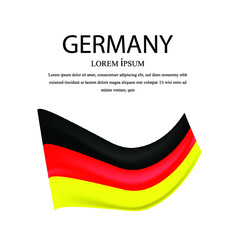 Realistic germany flag vector. Banner