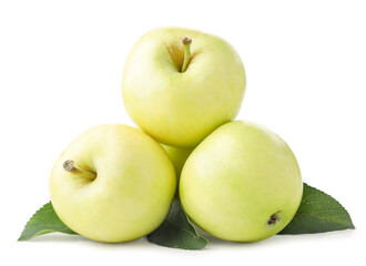 Heap of apples on a white background. Isolated