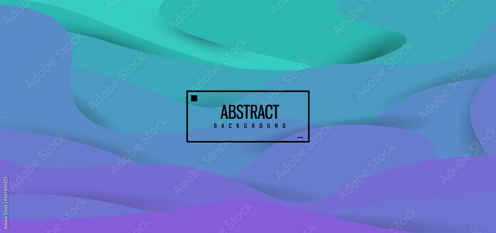 Poster abstract gradient wavy fluid design background template vector