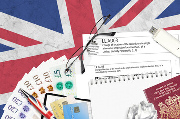 English form LLAD03 Change of location of the records to the single alternative inspection location...