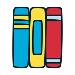 academic books icon, fill and line style