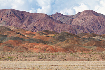 Geological formations in the Aktau Mountains, Kazakhstan
