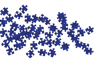 Abstract tickler jigsaw puzzle dark blue parts 