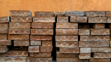 Obraz premium Pile of Red Bricks