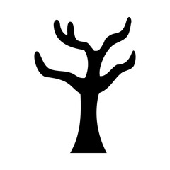 bare tree silhouette style icon vector design
