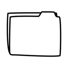 document folder icon, line style