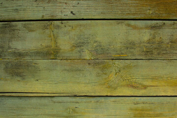 Old tumbledown weathered wood boards background with several cracks, shabby rustic gray barn timbered siding aged withered faded flooring surface. Obsolete wall blank abstract rustic rundown texture. 