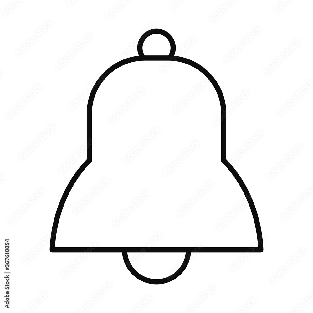 Poster bell line style icon vector design