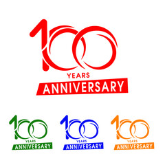  One hundred abstract sign. Happy jubilee, 100 years. 100th year. Vector