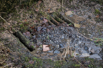Blocked roadside drain