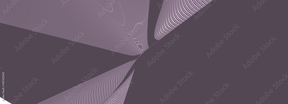 Poster ultra wide image made of plum monochromic 3d curved abstract background image made of plain spotted 