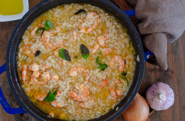 risotto de camarão