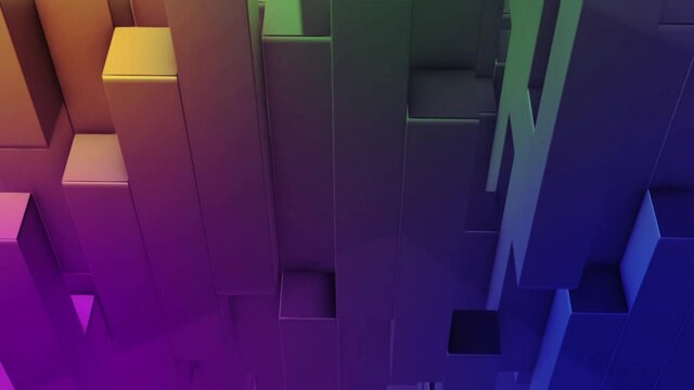 Animated 3D cubes, ideal as a background for an intro or presentation