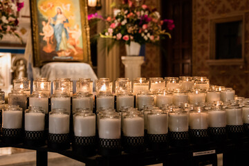 candles in a church