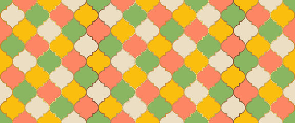 Ramadan Kareem Islamic Illustration. Ottoman Mosque Window Shape. Eid Mubarak 