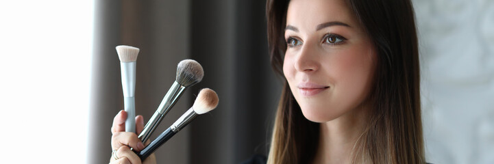 Obraz premium Make-up artist spending master class