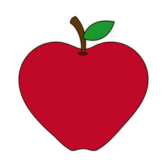 apple fruit fresh nutrition line and fill style icon