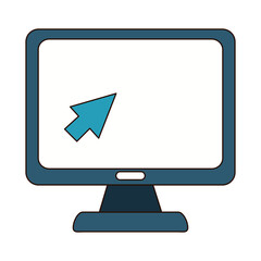 school education online learning computer line and fill style icon
