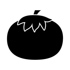 tomato vegetable icon, silhouette style