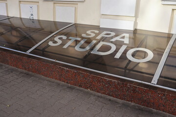 spa studio symbol on ground