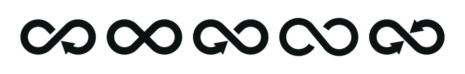 Arrow infinity, infinity icon