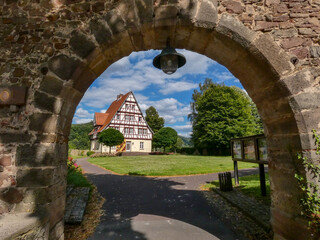 gieselwerder castle with city hall