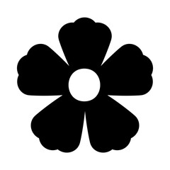 flower ornament silhouette style icon vector design