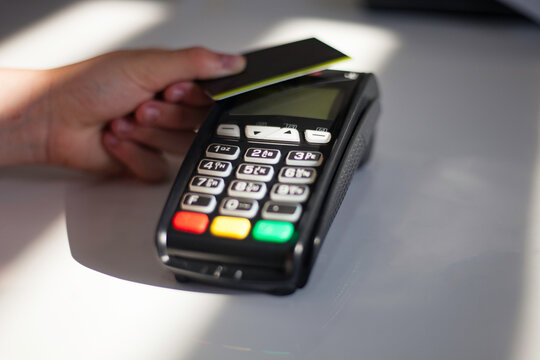 Credit card reader. Safe payment without the touch of money