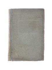 An old closed book on white background