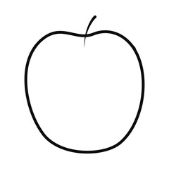 apple fruit line style icon vector design