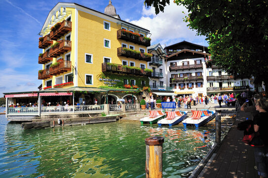 Weisses R&ouml;sl am Wolfgangsee, Hotel, &Ouml;sterreich, St. Wolfgang, Wolfgangsee, Corona, Pandemie, Ortskern, Tourismus