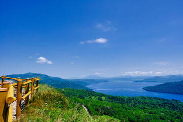 美幌峠から見た屈斜路湖