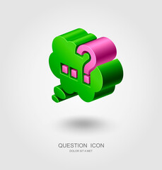 Question mark icon, Web element design, Vector illustration