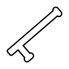 police stick line style icon vector design