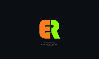 Letter ER Business Logo Design Alphabet Icon Vector Symbol