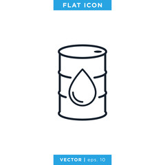 Oil Barrel Icon Vector Design Template