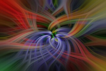 Colorful abstract background, swirls and curves in a fractal pattern