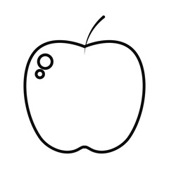 apple line style icon vector design