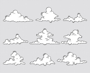  Set of clouds icon,Vector illustration