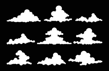  Set of clouds icon,Vector illustration