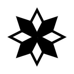 star ornament silhouette style icon vector design