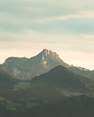Fototapeta na wymiar Bergpanorama im Chiemgau