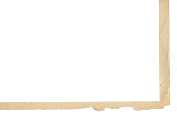 Fototapeta premium The edge of the old yellowed paper.